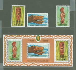 Aitutaki #160-162A  Single (Complete Set)