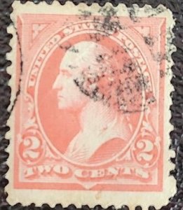 US Scott # 251; used  2c Washington from 1894; VF centering; off paper