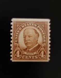 1930 4c William Howard Taft, Brown, Coil Scott 687 Mint F/VF NH