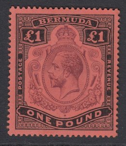 1918 Sg 55 Bermuda. Purple & Black / Red. A Very Lightly Mounted Mint Finish-