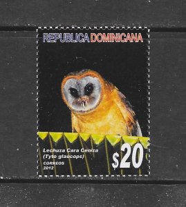 BIRDS - DOMINICAN REPUBLIC #1529h OWL MNH