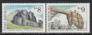 1995 Czech Rep - Sc 2956-7 - MNH VF - 2 single - Natural Beauty