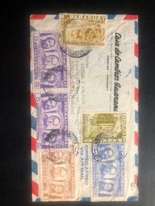 1948 Asuncion Paraguay Commercial Registered Airmail Cover To Baltimore MD USA