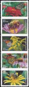 #5228-5232 (49c Forever) Protect Pollinators Vertical Strip of 5 2017 Mint NH