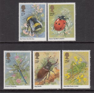 Great Britain 1098-1102 Insects MNH VF