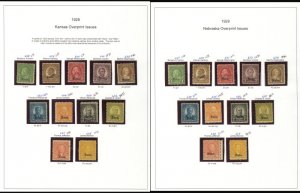 MALACK 658-679 Kansas Overprint Issues F-VF OG NH, w..MORE.. h4174