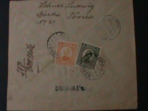 ​YUGOSLAVIA-1921-SC#7,10-KING ALEXZANDER & PETER COVER FANCY CANCEL-VF-103-YEARS