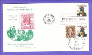 #1729 Valley Forge Christmas-Patriot COMBO DUAL  Cachet