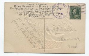 c1910 Sumner WA handstamp flag cancel on postcard [3288]
