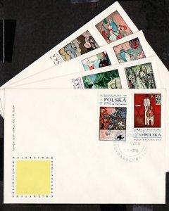 Poland, Scott cat. 1763-1770. Paintings issue. First Day Cover. ^