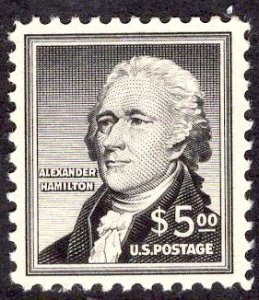 US Stamp #1053 $5 Hamilton Mint NH SCV $47.50