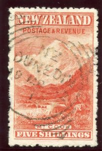 New Zealand 1902 KEVII 5s dull red (wmk upright) very fine used. SG 329ba.