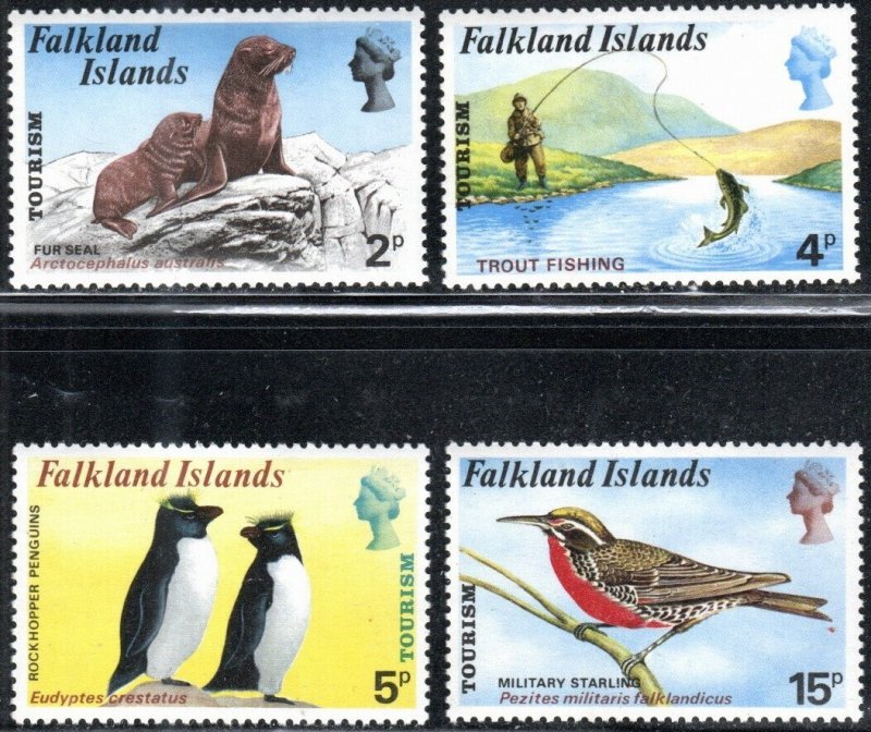 Falkland Islands 227-30 - Mint-H - Tourism / Birds, etc (Cpl) (1974) (cv $37.65)