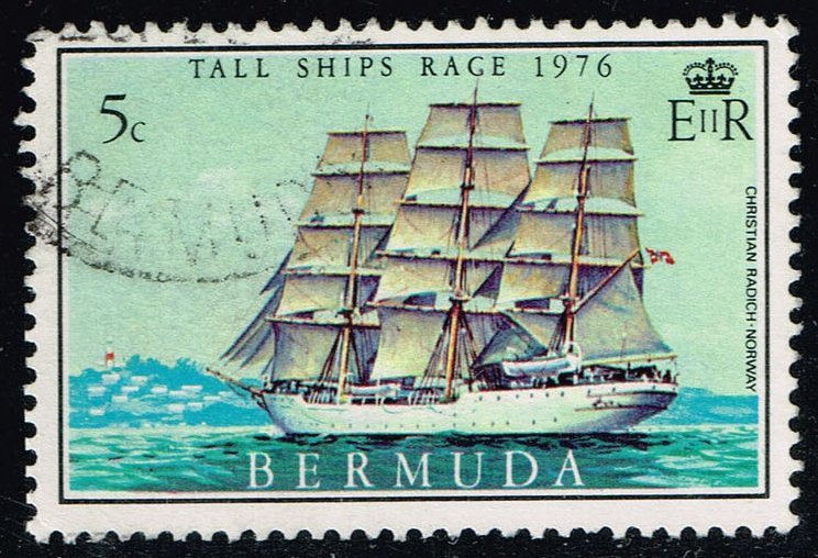 Bermuda #337 Christian Radich of Norway; Used (0.25) (2Stars)
