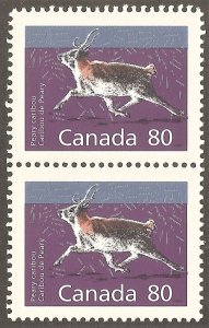 CANADA Sc# 1180 MNH FVF Pair Peary Caribou