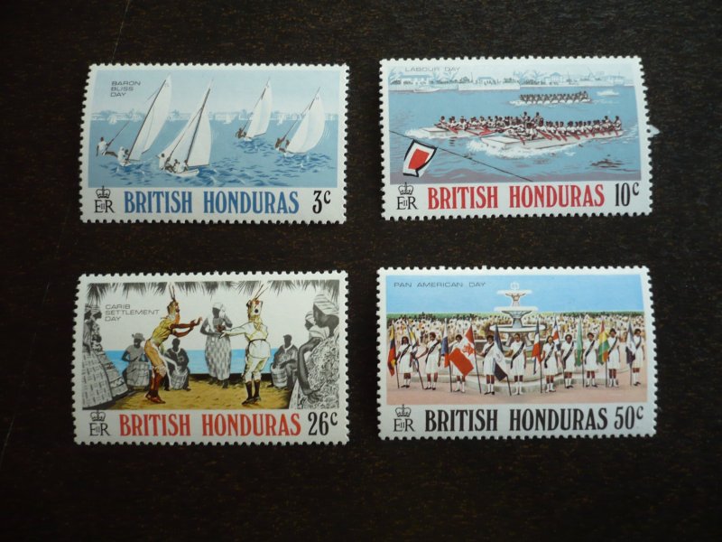 Stamps - British Honduras - Scott# 308-311 - Mint Never Hinged Set of 4 Stamps