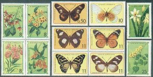 St Thomas & Prince 501-506,MNH.Michel 561-566,568-573. Butterflies,Flowers.1979.