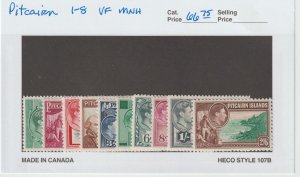 Pitcairn Islands 1-8 VF MNH GVI