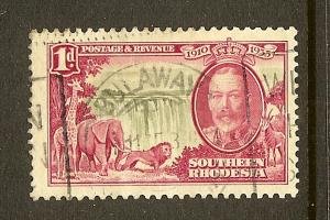 Southern Rhodesia, Scott #33; 1p King George V Silver Jubilee, Used