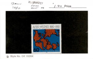 Germany - Berlin, Postage Stamp, #9N451 Mint NH, 1980 World Map (AB)