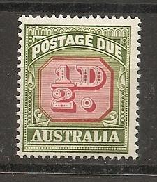 Australia J86 1958-60 1/2d Postage Due single MNH