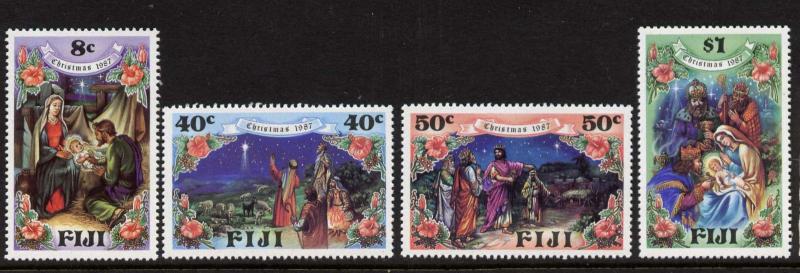 Fiji 579-82 MNH Christmas, Flowers, Nativity