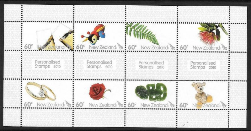 NEW ZEALAND SGMS3237 2010 PERSONALISED STAMPS MNH