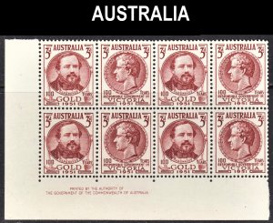 Australia Scott 244-45 VF mint OG NH plate block of 8. FREE...