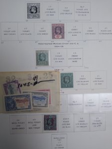 collection on pages Fiji 1903-35 PS: CV $125