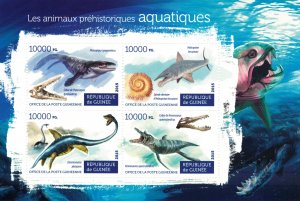 GUINEA 2015 - Prehistoric aquatic animals /complete set MNH (2 scans)