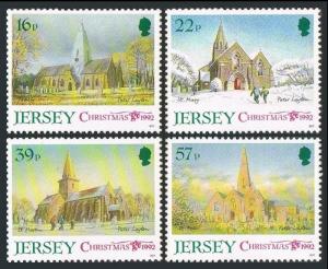 Jersey 610-613,MNH.Michel 591-594. Christmas 1992.Parish Church.