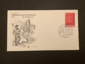 Argentina Scouts Illustration 1961 First Day Cover Stamp Cover  R40836