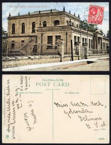 Barbados 1d Foreign Rate on Bridgetown Postcard