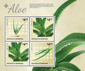 Antigua and Barbuda - 2014 Aloe I Sheet with 4 Stamps - MNH