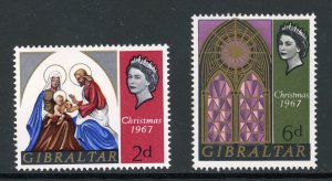 Gibraltar 203-204 MH 1967 Christmas