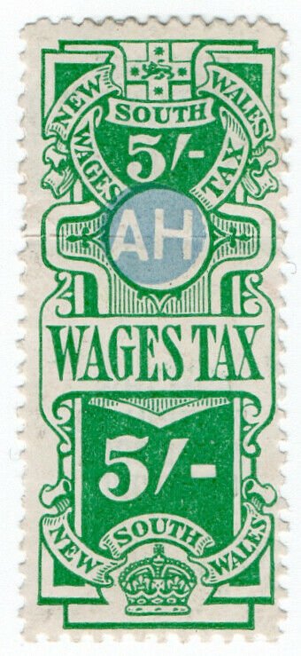 (I.B) Australia - NSW Revenue : Wages Tax 5/-