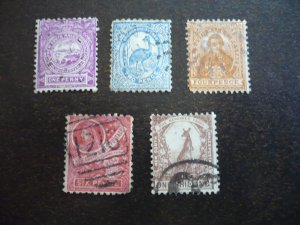 Stamps - New South Wales - Scott# 77-80, 82 - Used Part Set of 5 Stamps