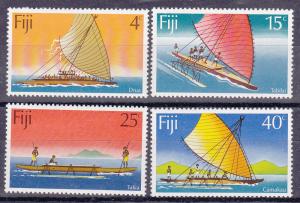 Fiji 380-83 MNH 1977 Canoes