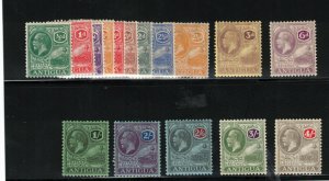 Antigua #42 - #57 Very Fine Mint Lightly Hinged Set