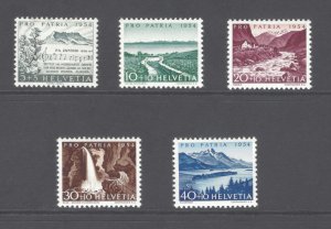 Switzerland #B232-36 (1954) VF NH