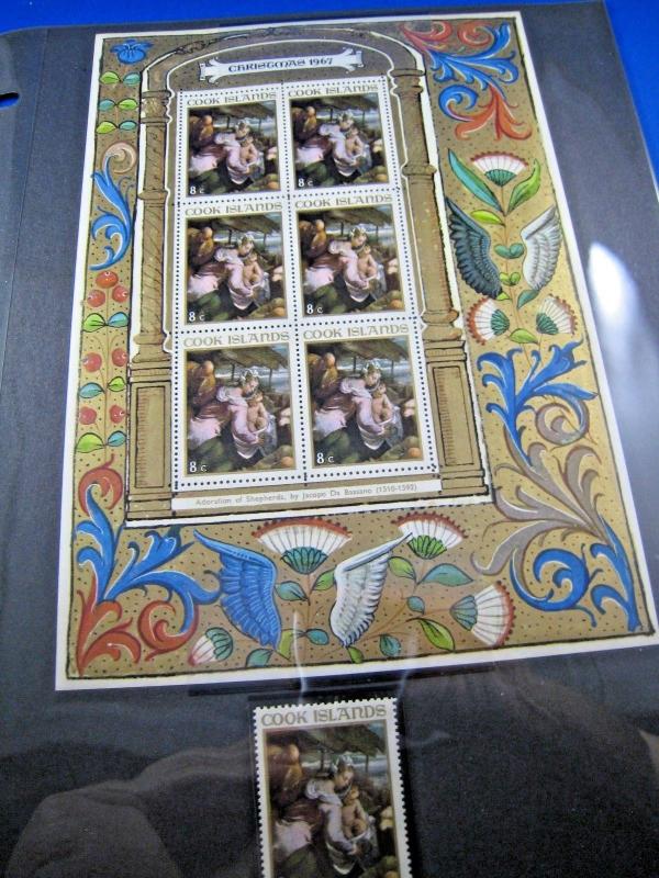 COOK ISLANDS - SCOTT # 227-232  - CHRISTMAS - 6 MINI SHEETS  + SINGLES  - MNH