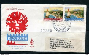 San Marino Riccione 1960 Cover sent to USA  11294