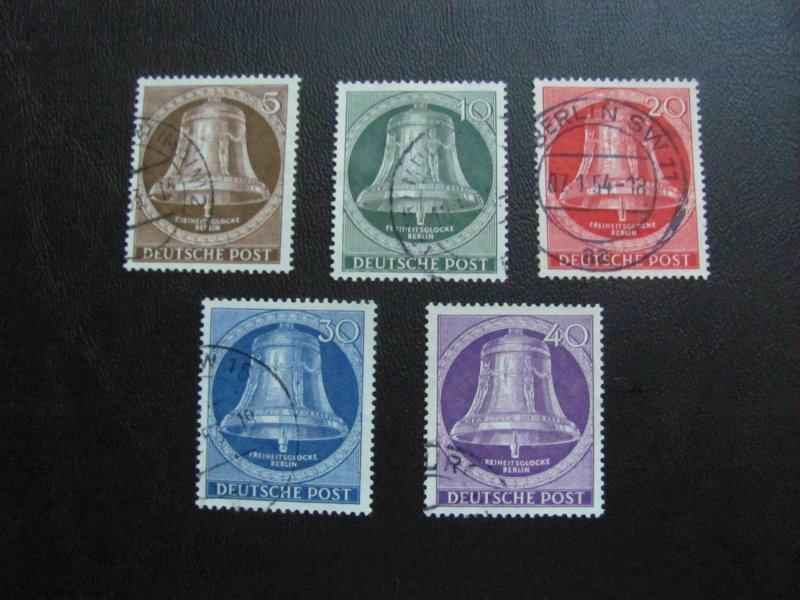 Germany Berlin 1952 USED SC 9N94-8  BELLS CENTER  SET XF MICHEL 50 EUROS