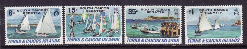 Turks & Caicos-Sc#463-6-unused NH set-Racing Yachts-Regatta-1981-Ships-