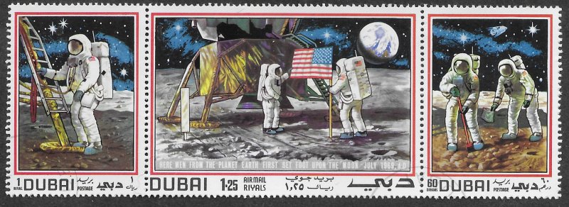 Topical Space Collection - Dubai Set of 3 - Beautiful. Man on the Moon.