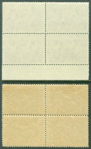 EDW1949SELL : AUSTRALIA 1931-37 Scott #C3, 5 Blocks of 4 Fresh & VF MNH Cat $198