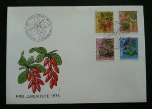 Switzerland Flower 1976 Flora Plant (stamp FDC) *clean