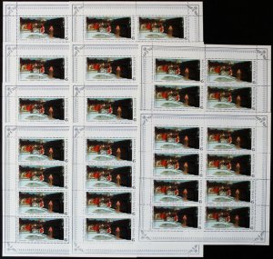 Russia Stamps # 5466a-70a XF OG MNH Painting Art Sheets 50 Sets Scott Value $500