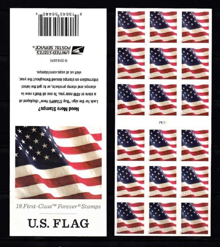 USA BOOKLET FOREVER SC# 5162 FLAG - SELF ADHESIVE - MNH - PL# P1111