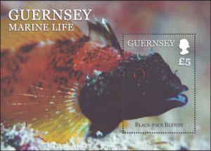 Guernsey #1194-1200, Complete Set(7), 2013, Fish, Marine Life, Never Hinged